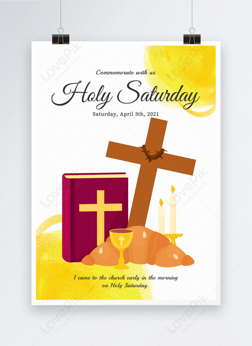 Modern fresh style holy saturday festival poster template ...