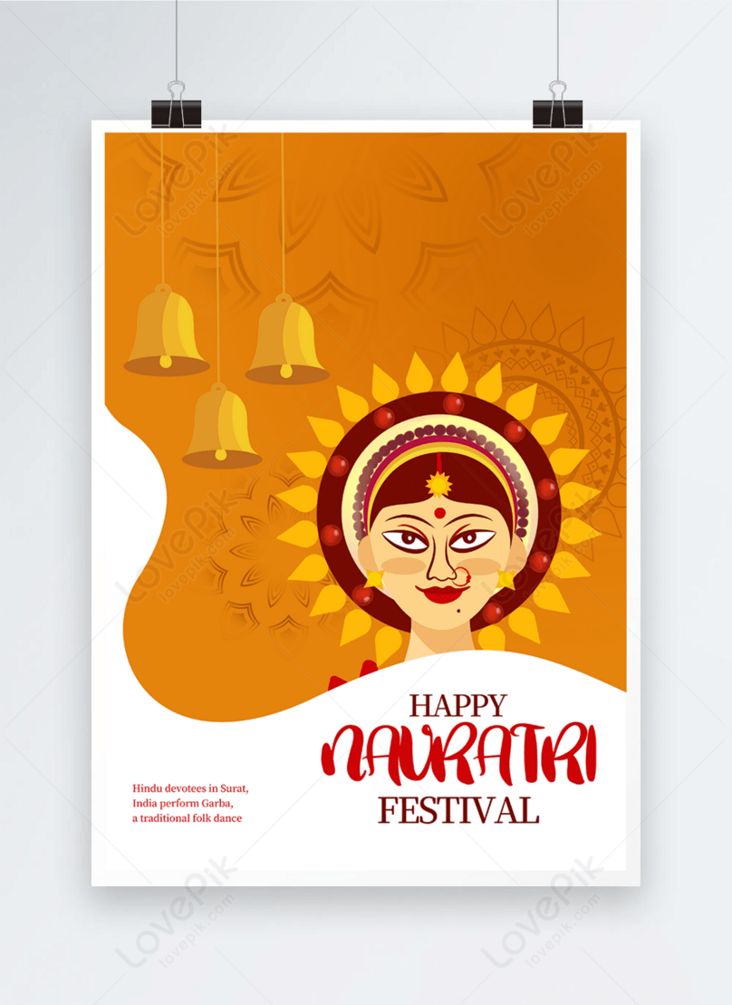 Creative irregular design shaped background navratri celebration holiday  poster template image_picture free download 