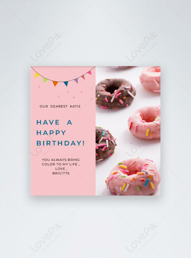 Pink Birthday Cake Wishes Template, birthday templates, birthday cake templates, birthday wishes