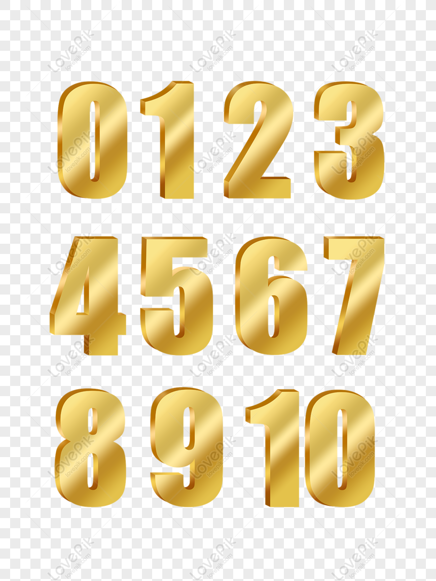 Golden Number Transparent Png Stickpng The Best Porn Website