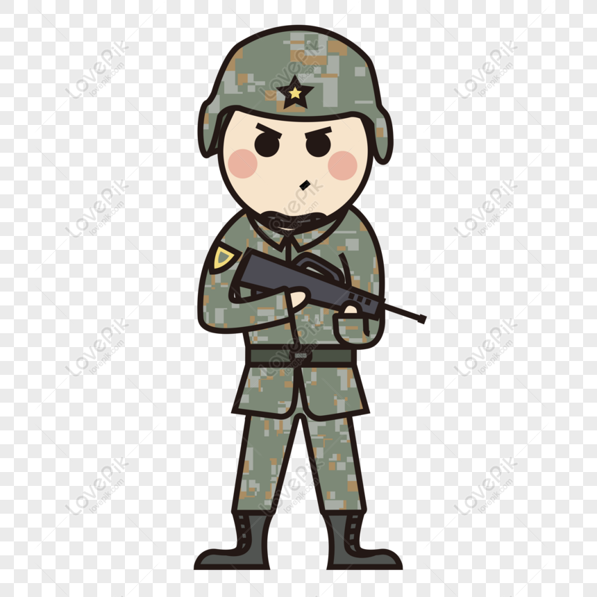 Free Cartoon Image Of The Soldiers Of The Pla Army Soldiers In August PNG  Transparent Background PNG & AI image download - Lovepik