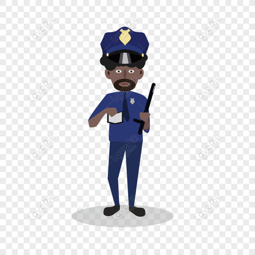 Free Original Hand Painted Police Character Image Design Material PNG  Transparent Background PNG & AI image download - Lovepik