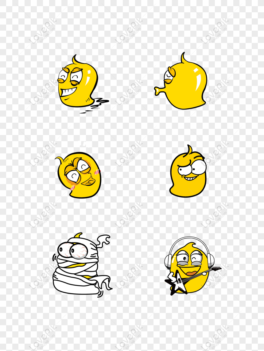 Gratis Kartun Lucu Emoticon Kuning Pak Bug Kecil Png Png Unduhan