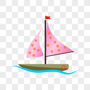 Cartoon sailboat elements for commercial elements, Sailing, sailing elements, sailing vector illustration png image