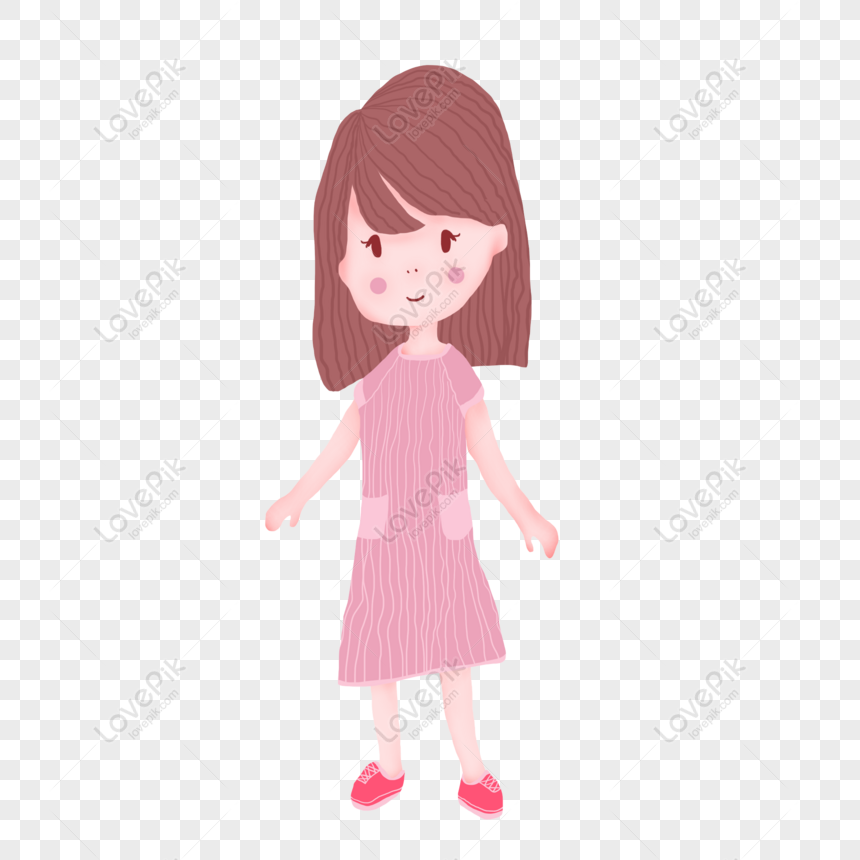 Menina Cor De Rosa Dos Desenhos Animados Padrão Decorativo PNG , Cor De  Rosa, Cartoon, Menina Imagem PNG e PSD Para Download Gratuito