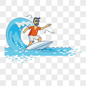 Surfing surf travel vacation vector illustration cartoon, Surfing, travel, sea free png