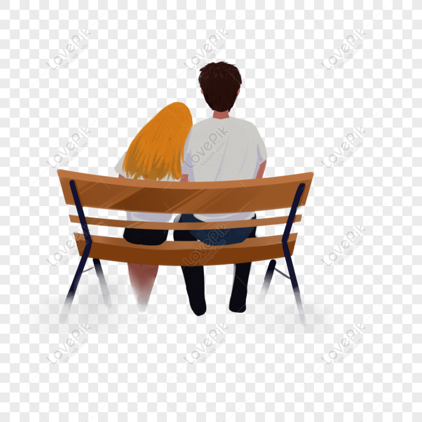 Free Long Wooden Chair Sitting Dating Couple Elements PNG Transparent  Background PNG & PSD image download - Lovepik