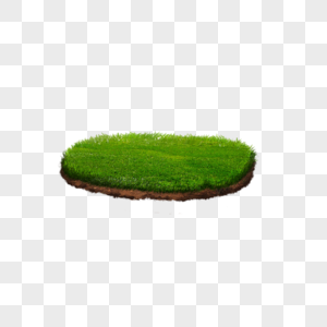 Three-dimensional grass lawn with land free map, grassland, soil, three png image free download