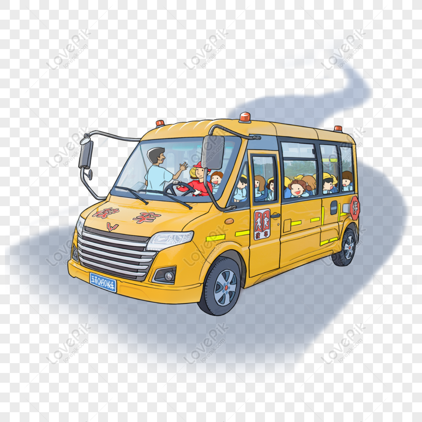 Free Open Season Hand Drawn Cartoon School Bus Bus Car Element PNG Hd  Transparent Image PNG & PSD image download - Lovepik