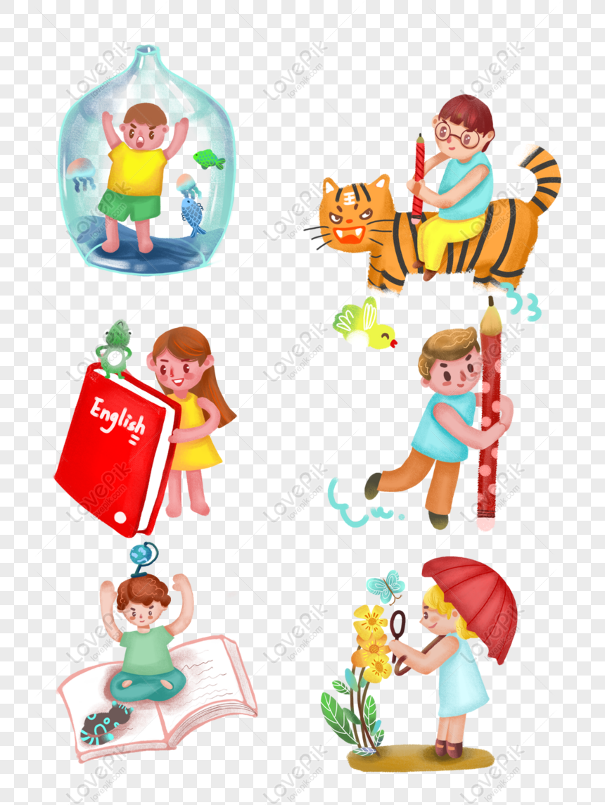 Free School Boy Girl Design Illustration Elements Png Psd Image Download Lovepik