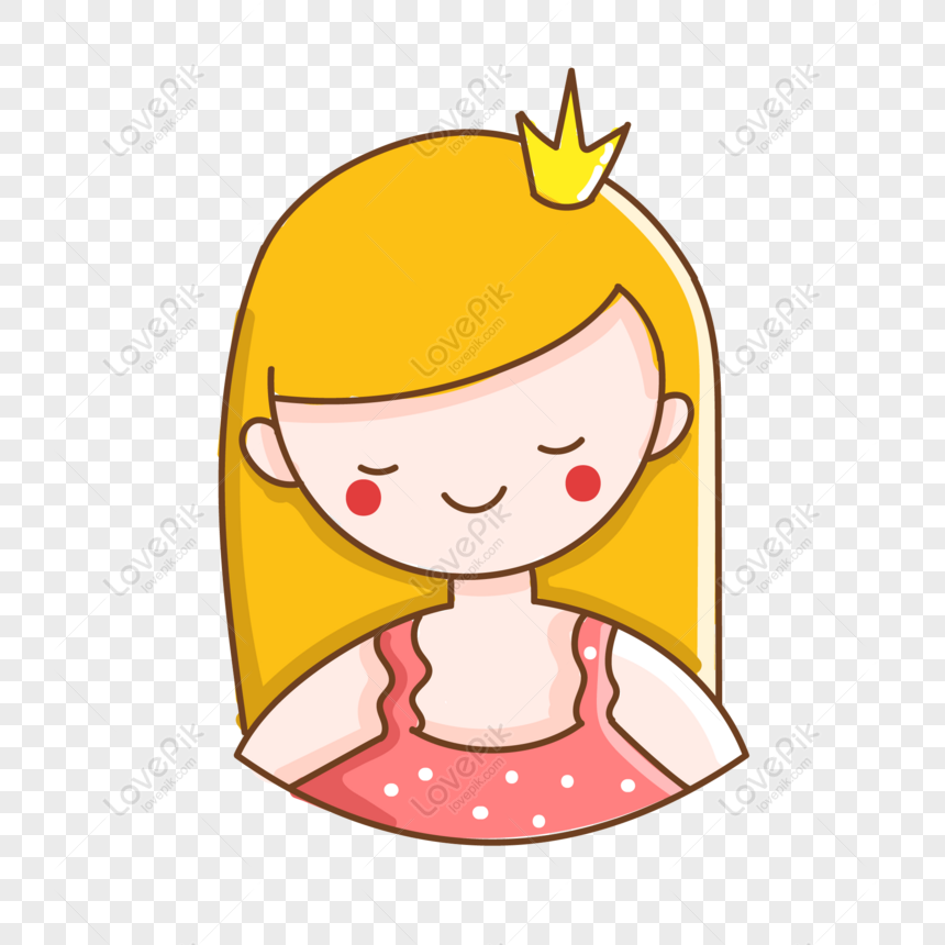 मुफ्त कार्टून प्यारा लंबे बालों वाली राजकुमारी लड़की PNG & AI छवि डाउनलोड _  संकल्प2000 × 2000px,ID828870736 - Lovepik