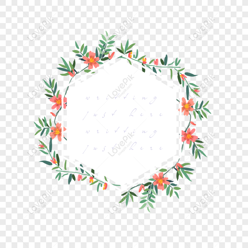 Free Hand Drawn Floral Border Design Elements Commercial Elements PNG ...