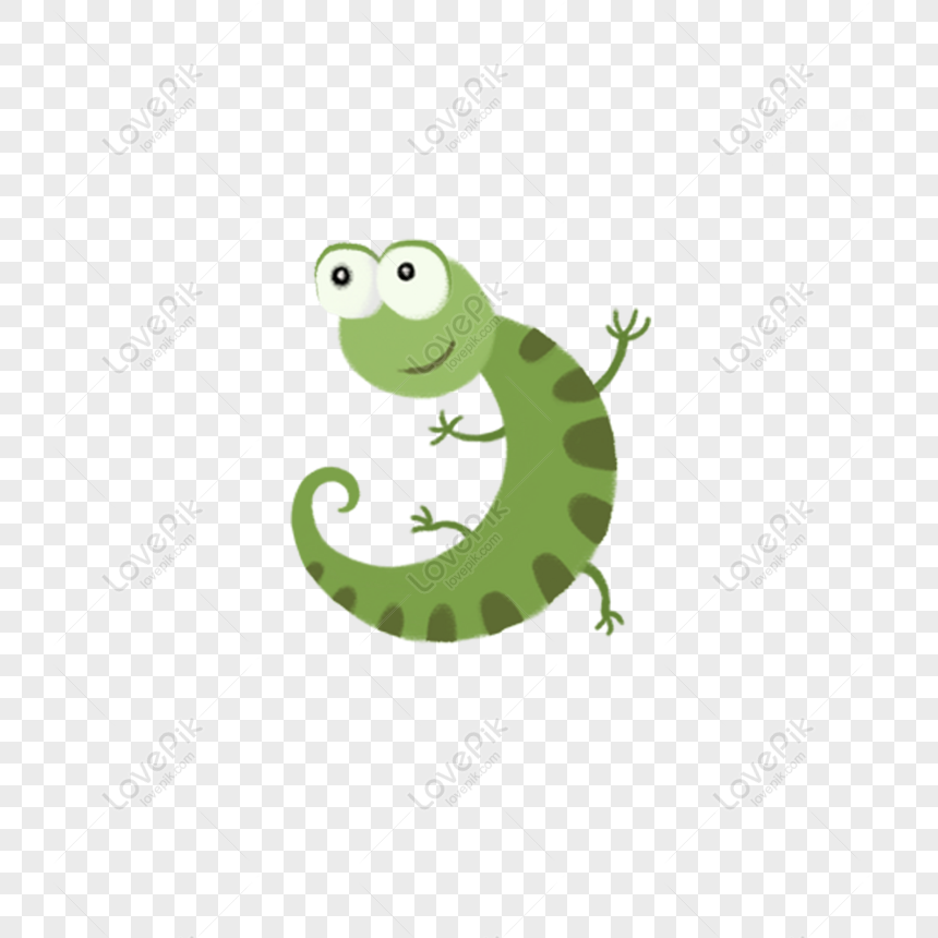 Free Hand Drawn Minimalistic Creative Cartoon Cute Lizard Chameleon A PNG  Picture PNG & PSD image download - Lovepik