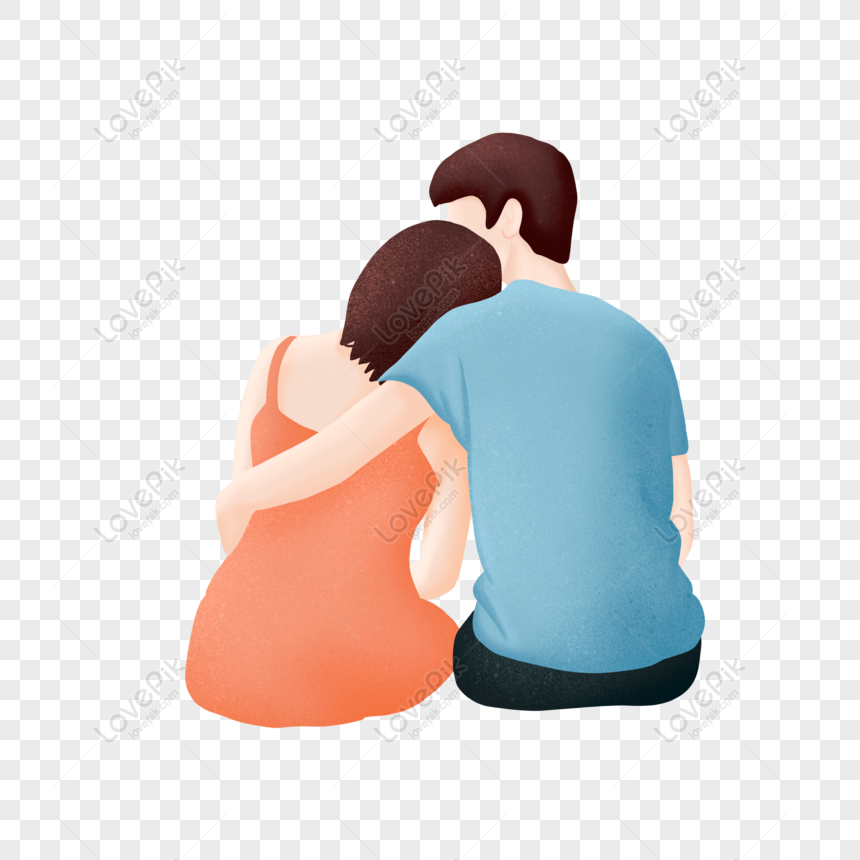 Back coupling. Couple back PNG. Back view Family PNG.