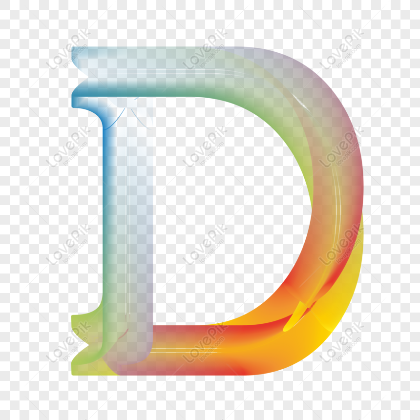 Free Creative Gradient English Alphabet Design D PNG Transparent Background  PNG & AI image download - Lovepik