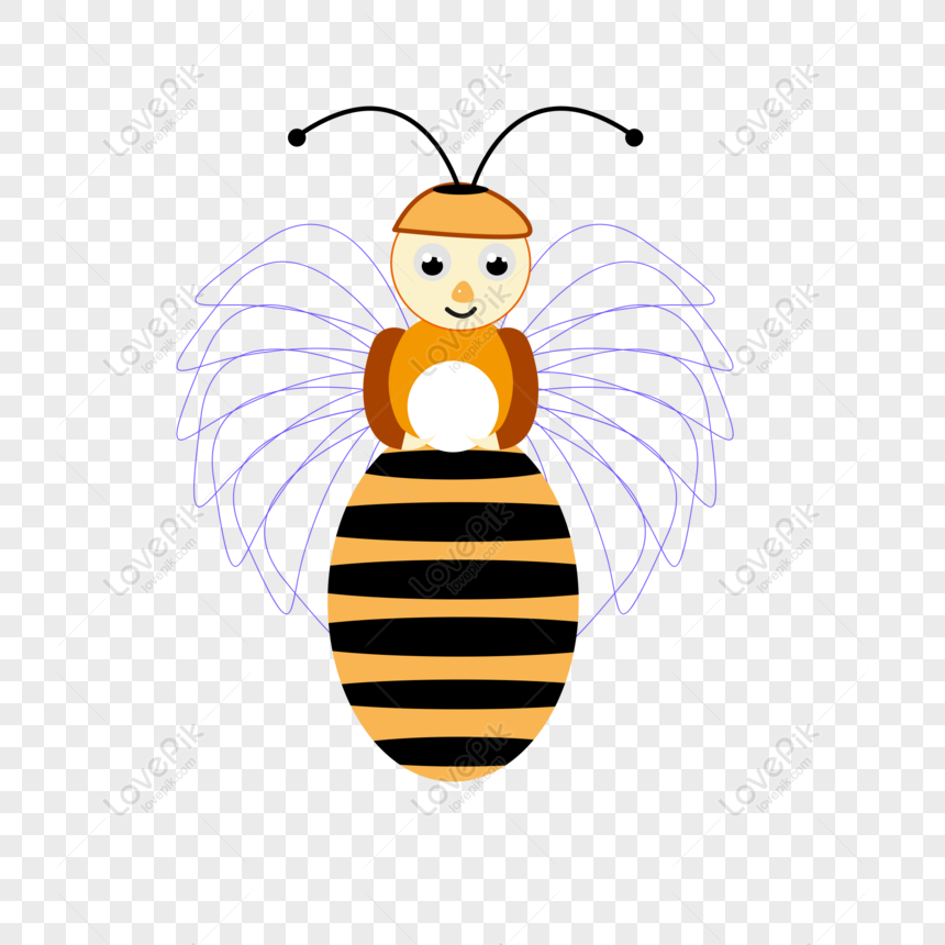 Free Ps Vector Little Bee With Wings Cartoon Image Design Element PNG  Transparent PNG & PSD image download - Lovepik