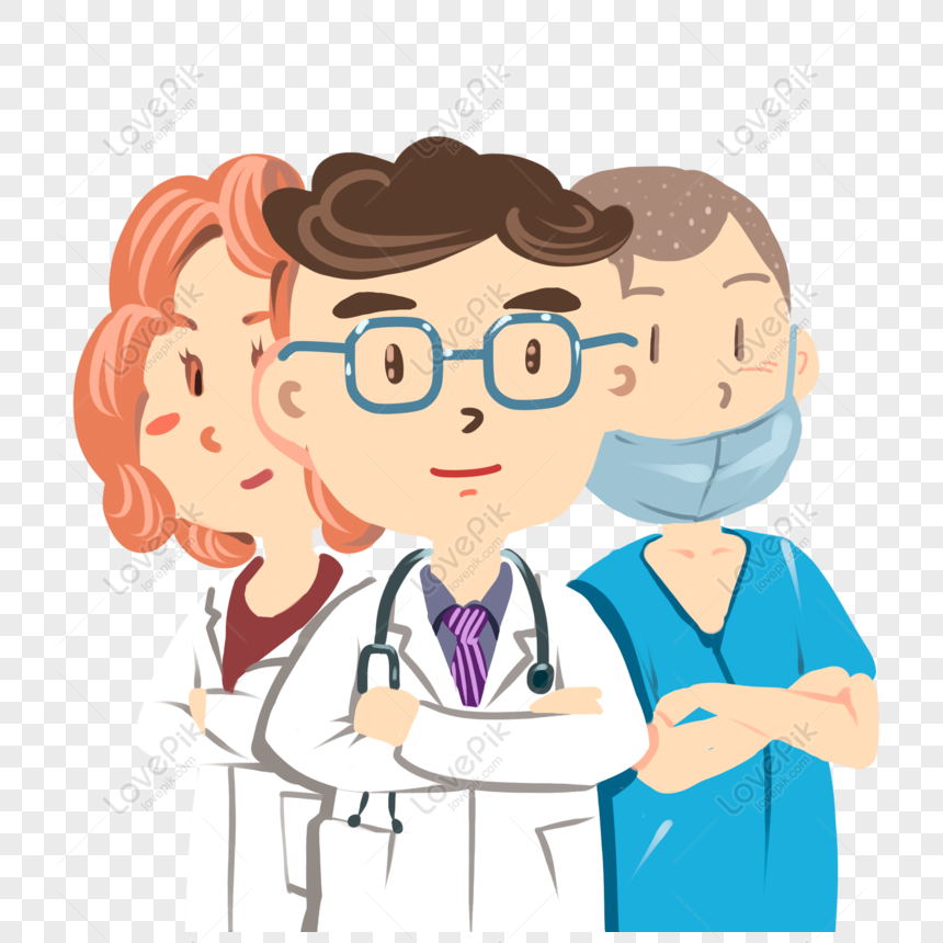 Gratis Gambar Kartun  Datar Dokter  Gambar Elemen Asli PNG 