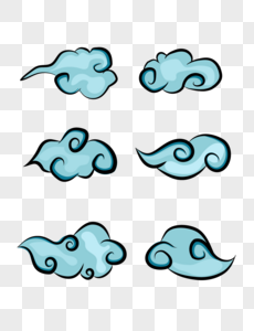 Cloud vector icon cute blue cartoon commercial element, commercial elements, cloud, icon png white transparent