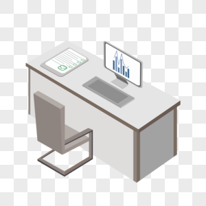 Office desk 25D vector business office commercial elements, Office, 25d, vector png white transparent