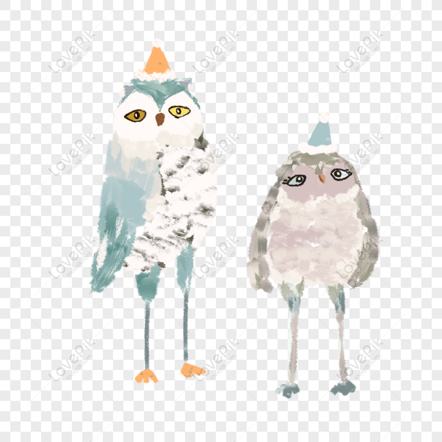 Free Hand Drawn Cartoon Owl Original Elements PNG Free Download PNG ...