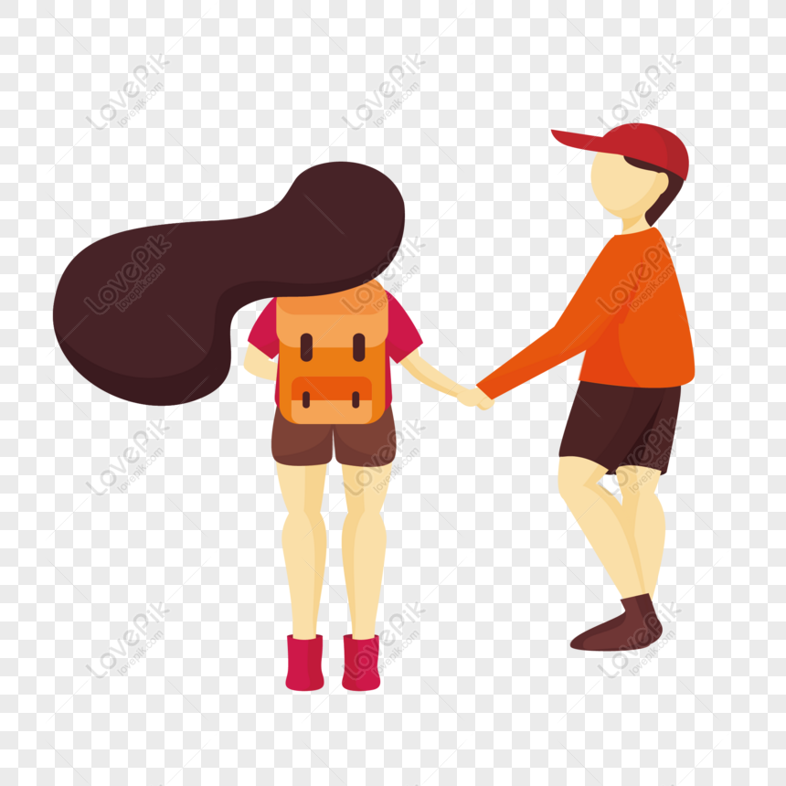 Free Flat Little Couple Character Illustration, Cartoon, Simple, Flat ...