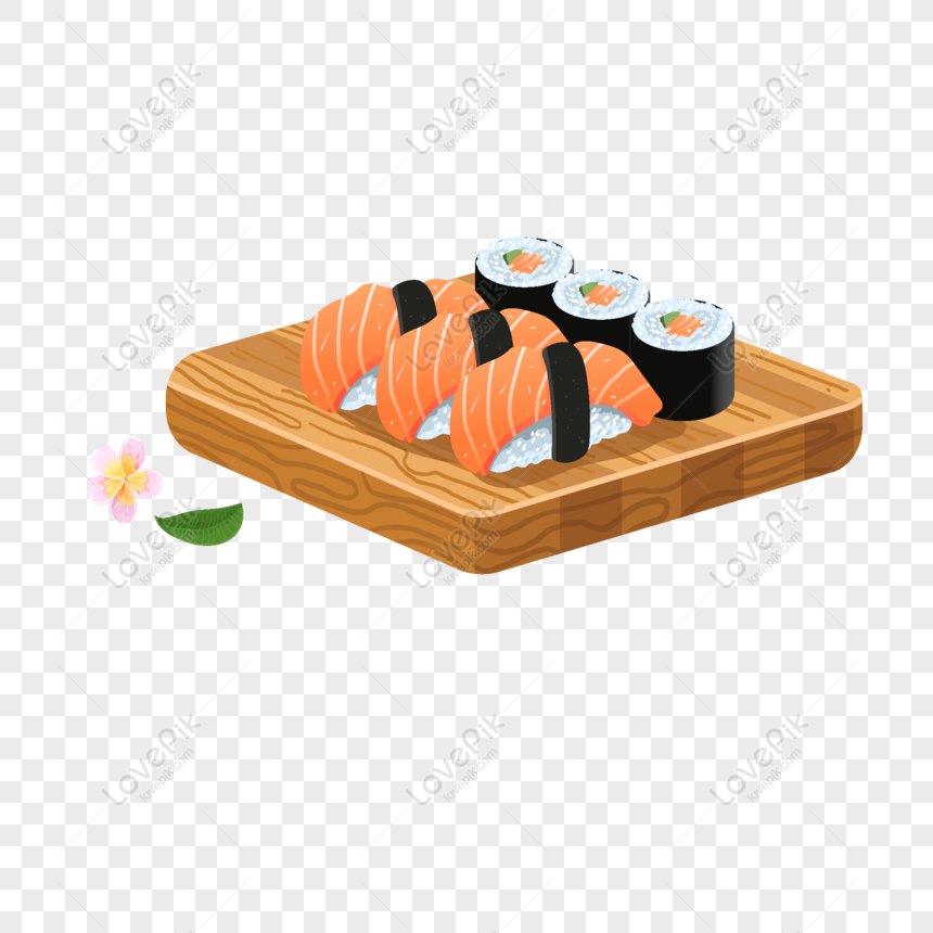 Free Cartoon Delicious Japanese Food Sushi Original Element Free PNG PNG &  AI image download - Lovepik