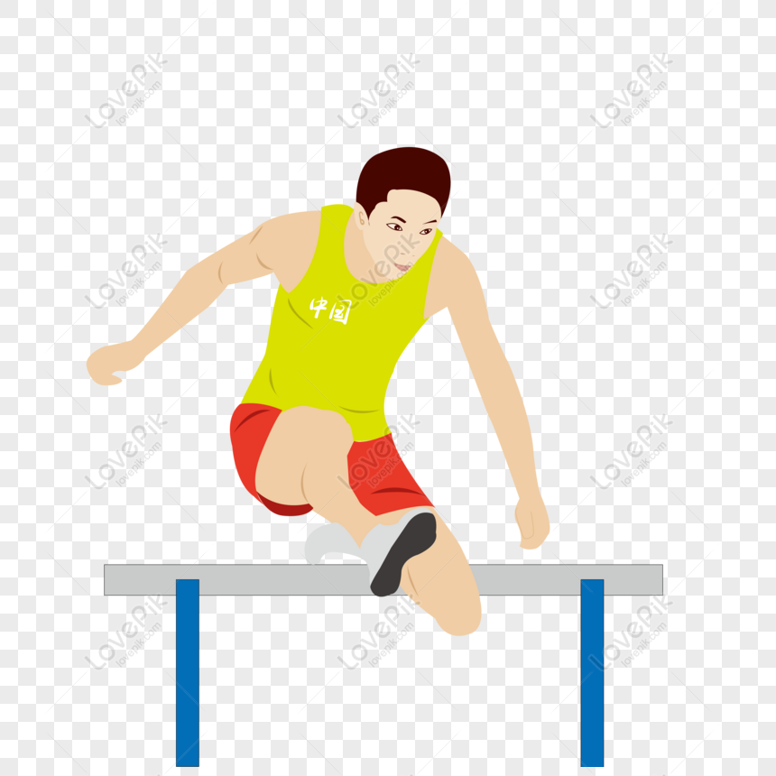 Free Asian Games Sports Character Jumper Athlete Material, Asian Games ...