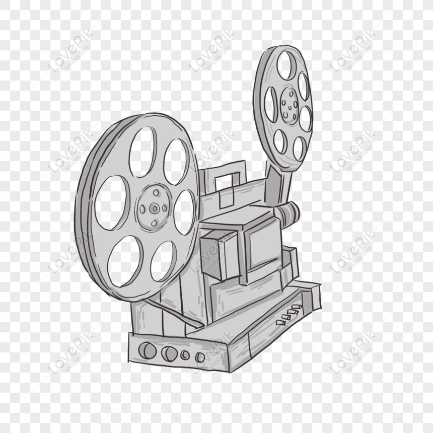 Free Cartoon Gray Film Projector Original Element PNG Free Download PNG &  PSD image download - Lovepik