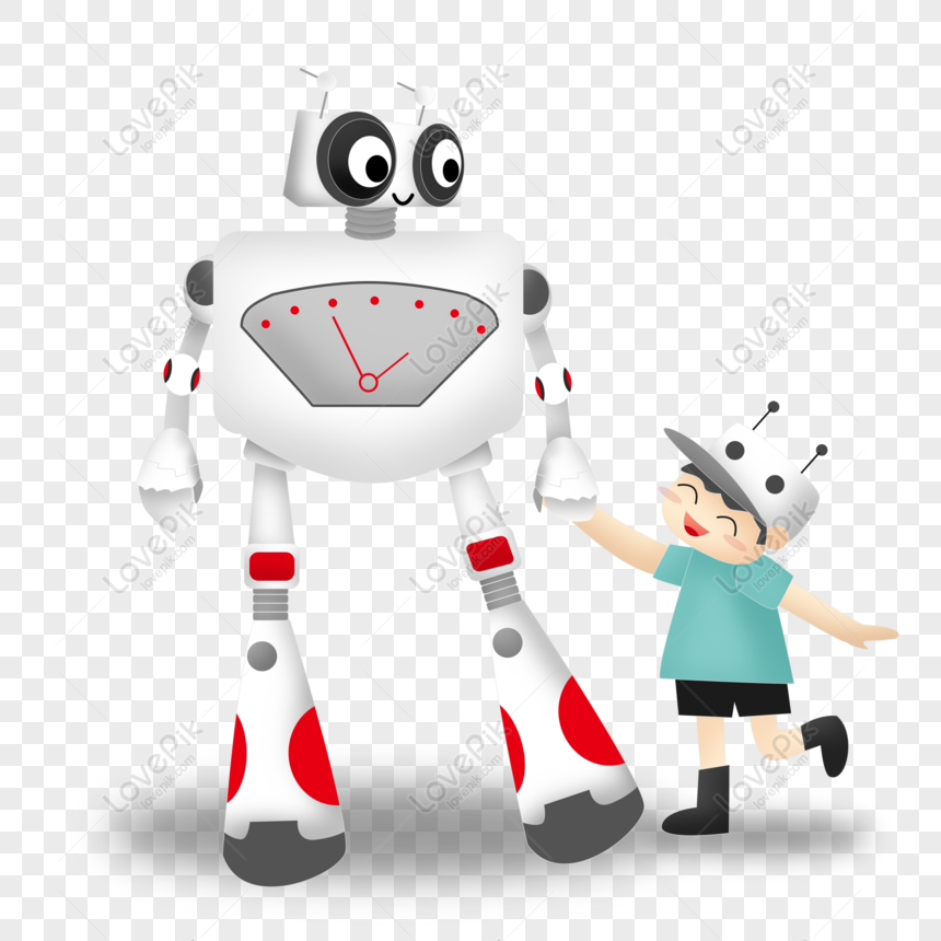 Gratis Robot De Inteligencia Artificial Con Dibujos Animados De Niños L PNG