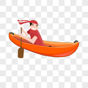 Cartoon vector rowing boat original elements, commercial elements, cartoon boats, vector boat free png