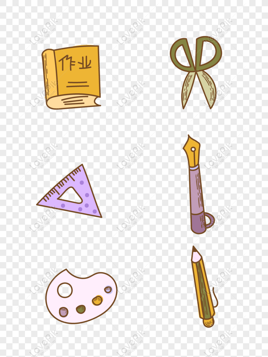 Free Cartoon Cute Hand Drawn Small Fresh School Supplies Vector Eleme PNG  Transparent PNG & AI image download - Lovepik