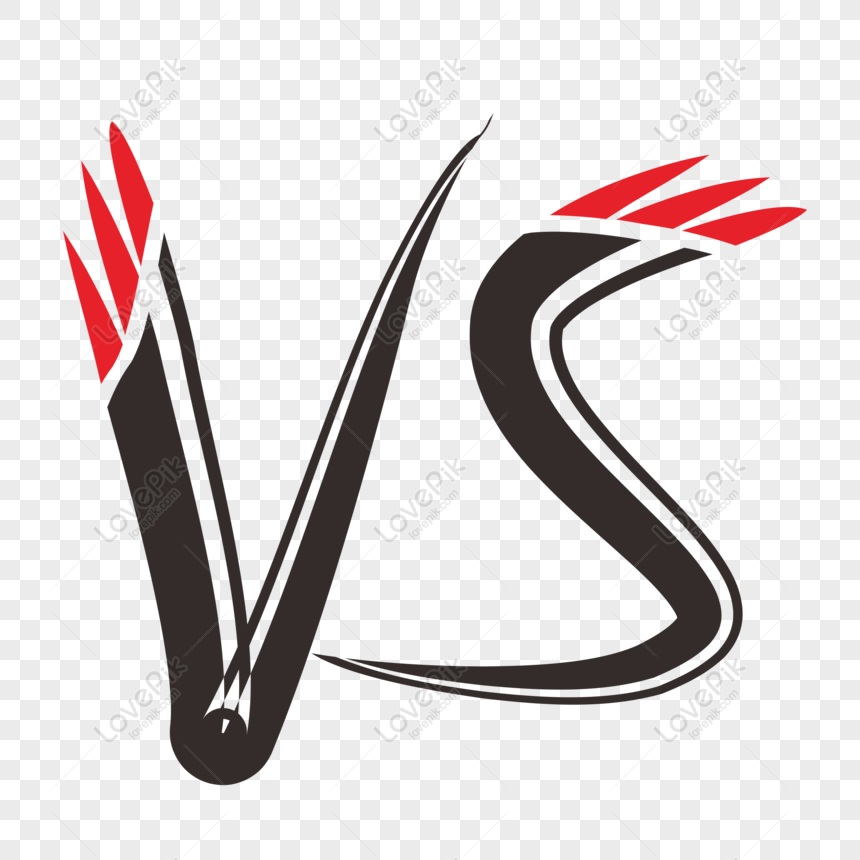 Free Vs Showdown Simple Wind Hand Painted Art Word PNG Transparent Image PNG  & CDR image download - Lovepik
