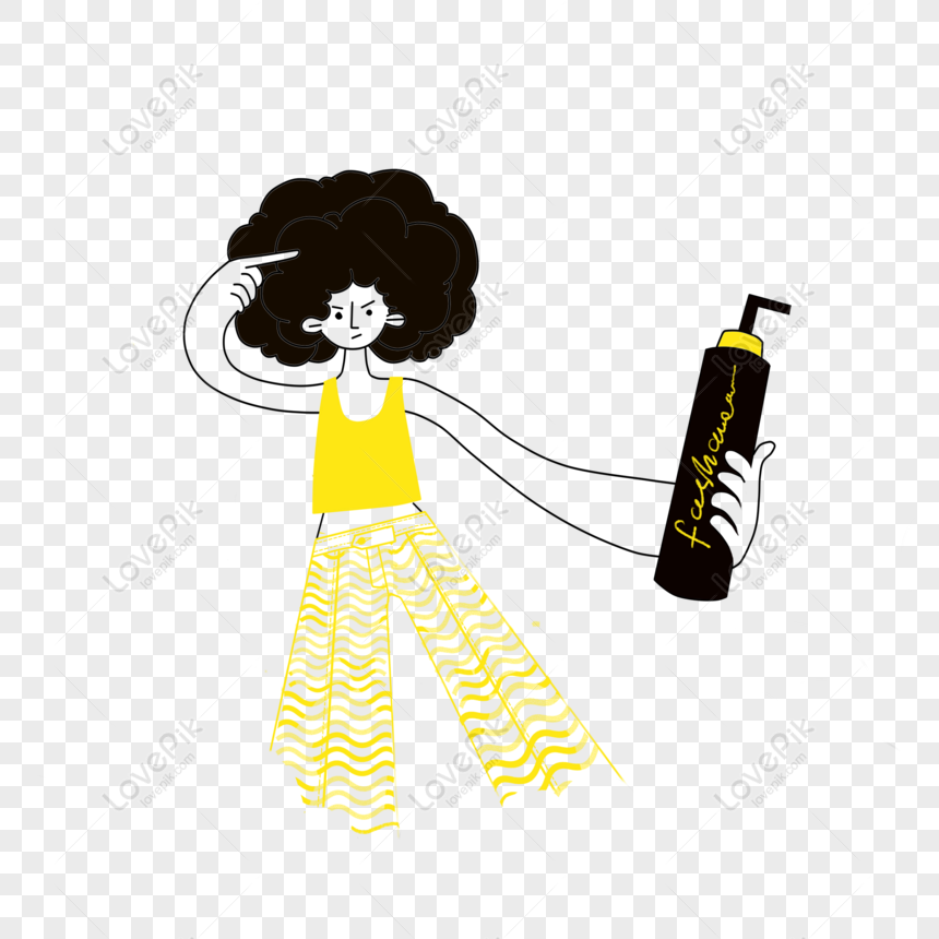 Free Hand Drawn Cartoon Boy Holding Mousse Hair Gel Original Elements PNG  White Transparent PNG & PSD image download - Lovepik