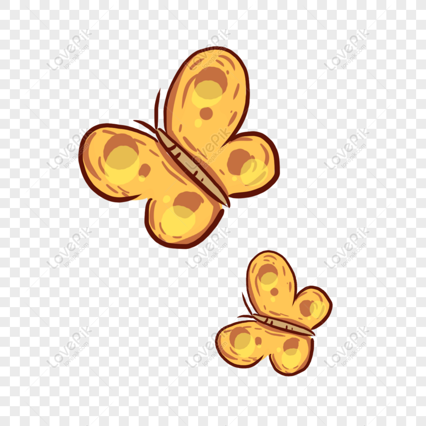 Gratis Dibujos Animados Dibujados A Mano Dos Mariposas Amarillas Voland PNG  & PSD descarga de imagen _ talla 2000 × 2000px, ID 832271747 - Lovepik