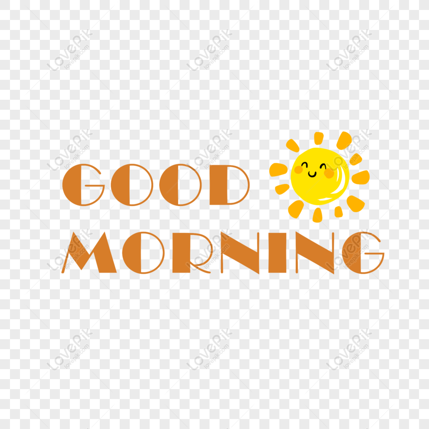 Free Good Morning Creative Font Element PNG Image Free Download PNG ...