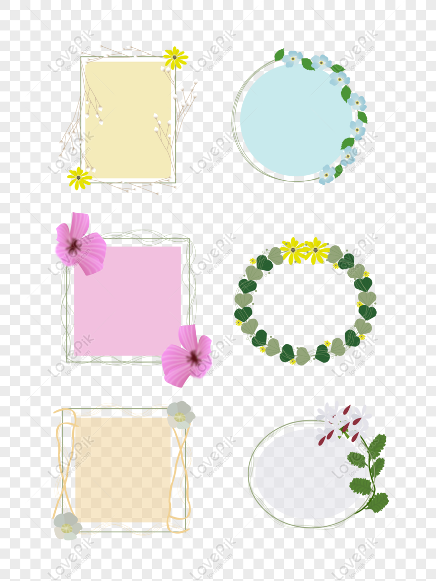 free plant border flower leaves square round cute wind simple wind co png ai image download size 2134 2853 px id 832283456 lovepik lovepik