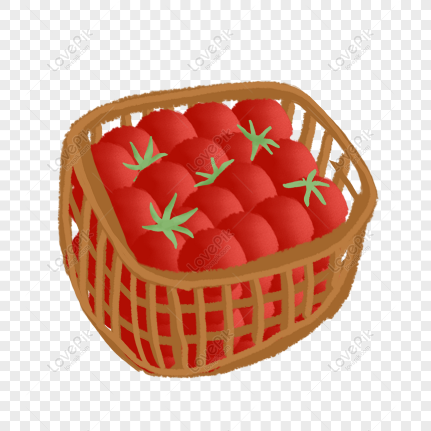 Free Cartoon Red Tomato Original Element PNG White Transparent PNG ...