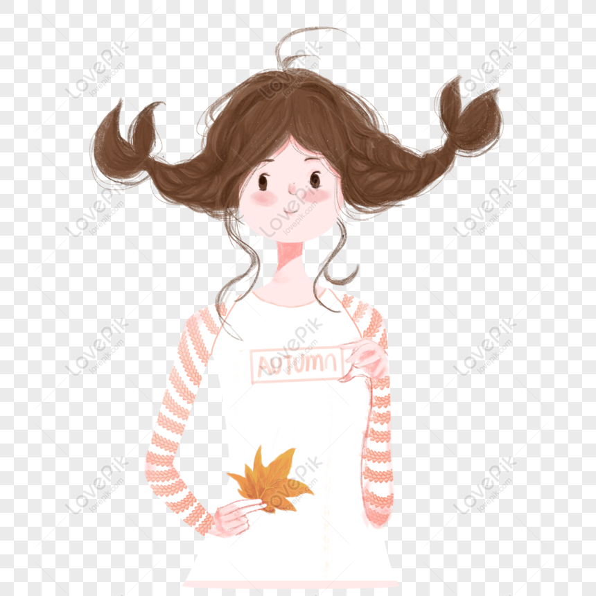 Free Cartoon Hair Vertical Girl Original Elements Free PNG PNG & PSD ...