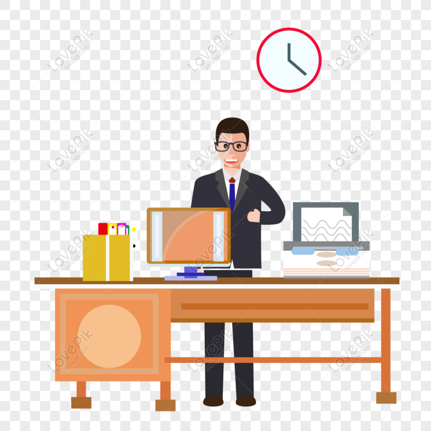 Free Vector Office Desk Cartoon Material PNG Image PNG & AI image download  - Lovepik