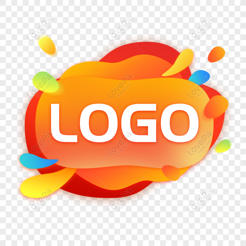 Gratis Gradiente Fluido Logo Titulo Azul Rojo Amarillo Elemento De