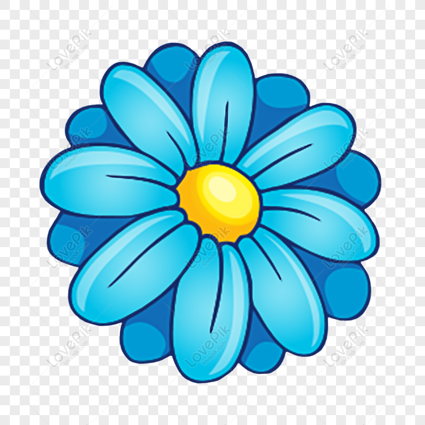 免費植物淡藍色花朵卡通裝飾元素png Psd圖案下載 素材編號 Lovepik