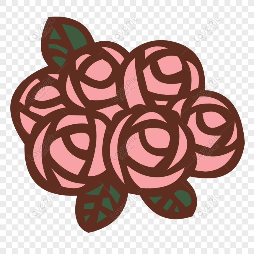 Free Hand Drawn Flower Cute Cartoon Rose Flower Vector Material PNG  Transparent Background PNG & AI image download - Lovepik