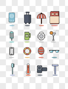 Travel cute cartoon icon business elements, Travel, cute, cartoon png image