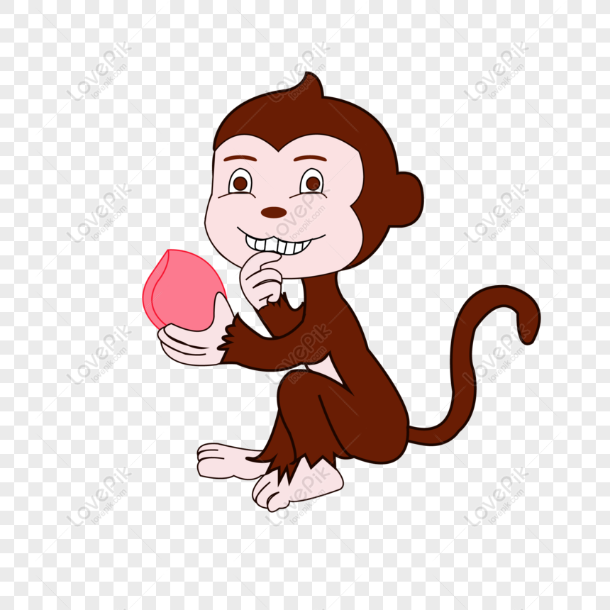 Free Cartoon Cute Monkey Ai Format PNG Picture PNG & AI image download -  Lovepik