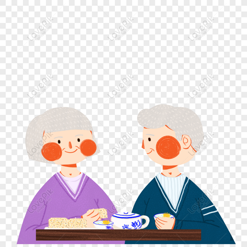 Free Old Couple Mouth Cartoon Character Eating PNG Transparent Background  PNG & PSD image download - Lovepik