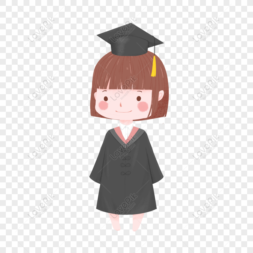 Free Cartoon Character Cute Hand Drawn Wind Graduate Student Doctor P PNG  Hd Transparent Image PNG & PSD image download - Lovepik