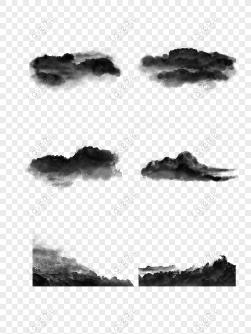 Hình ảnh Đen Trung Quốc Phong Cách Trung Quốc Vẽ Tay Mực Vẽ Mây ...