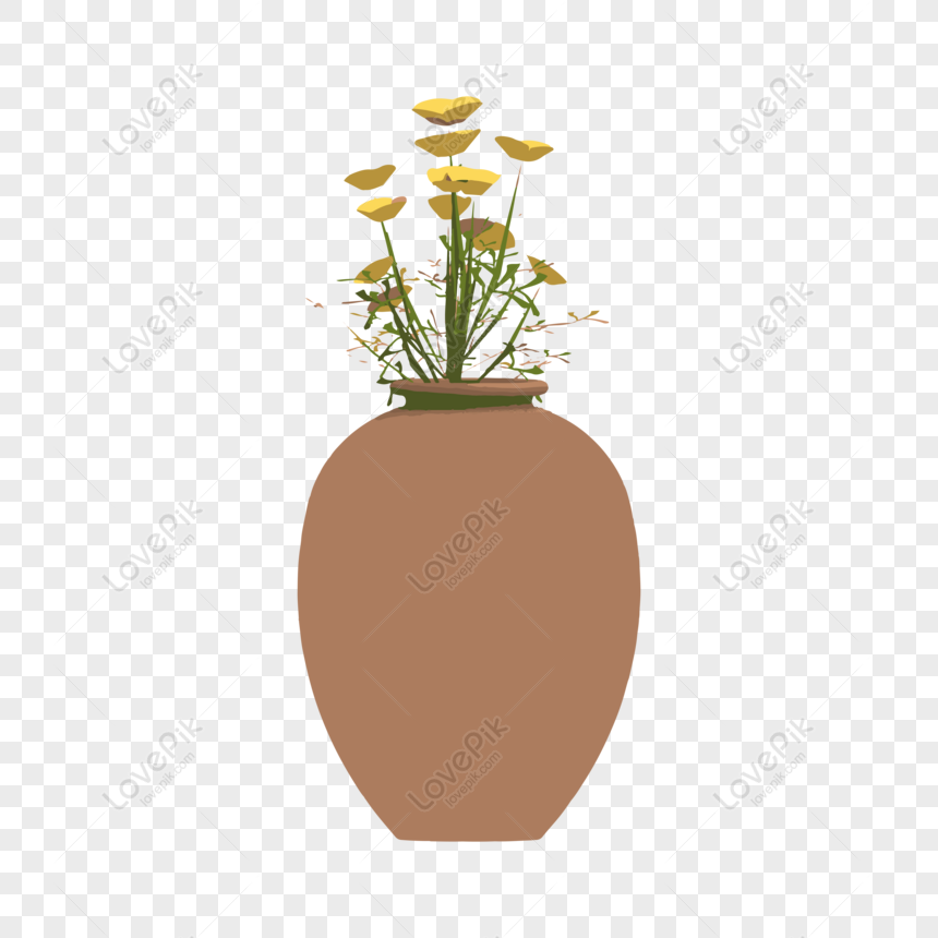 Free Minimalistic Flat Cartoon Vase Floral Vector Elements PNG Image PNG &  AI image download - Lovepik