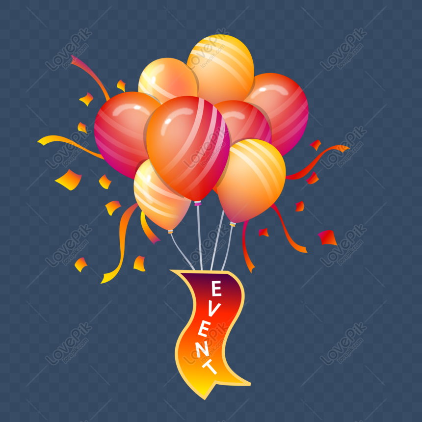 Balloons with ribbon Royalty Free Vector Image