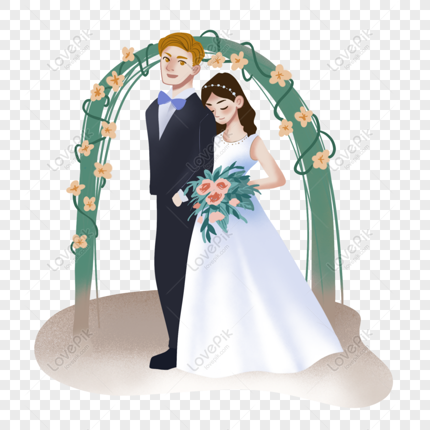 Free Chinese And Foreign Wedding Bride And Groom Married Chinese Vale Free  PNG PNG & PSD image download - Lovepik